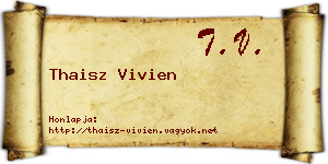 Thaisz Vivien névjegykártya